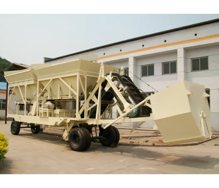 Mobile stabilized soil mixing plant for quick and efficient road base preparation.
